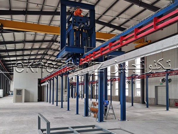 customized-overhead-conveyor-system-for-owder-coating-line کانوایر هوایی خط رنگ 1