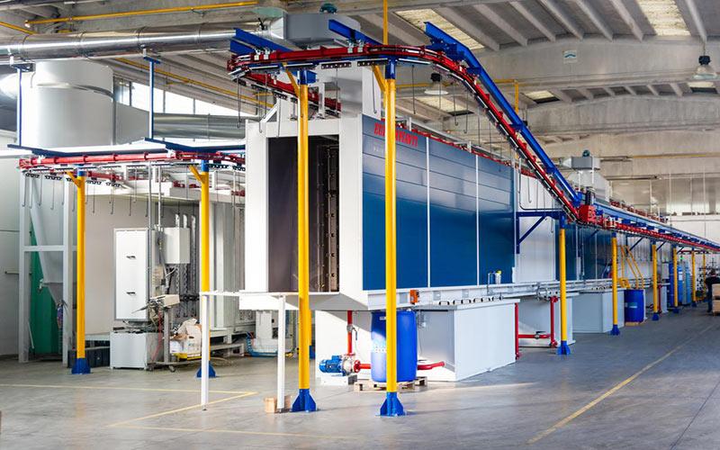 powder-coating-lines-surface-preparation-tunnel.net بررسی تجهیزات خط رنگ پودری به صورت دستی