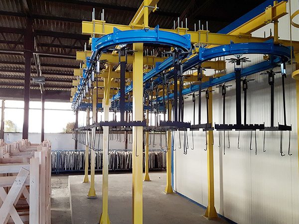 4-overhead-monorail-conveyor مزایای استفاده از کانوایر هوایی مونوریل