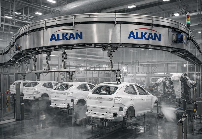 alcan-conveyor-teknotajhiz-2 کاربرد کانوایر هوایی آلکان در خط رنگ